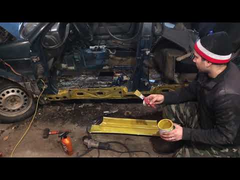 Видео: Ремонт Фольксваген Пассат Б3 переварка порога и дна