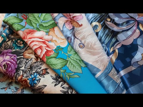 Видео: Примерка Павловопосадских платков с новым пальто.