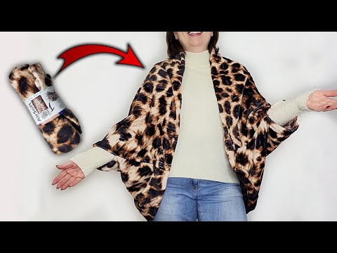 Видео: 🔥✅Уникальная идея: стильная накидка из пледа за 5 минут!