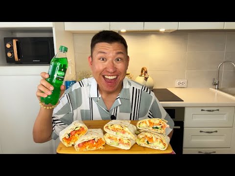 Видео: МУКБАНГ ПРИГОТОВИЛ 👨‍🍳 ДОМАШНИЕ ДОНЕРЫ ШАУРМА не асмр