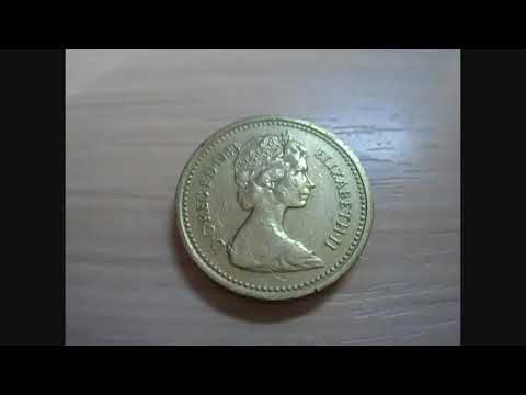 Видео: Обзор монеты 1 фунт 1983 года!!