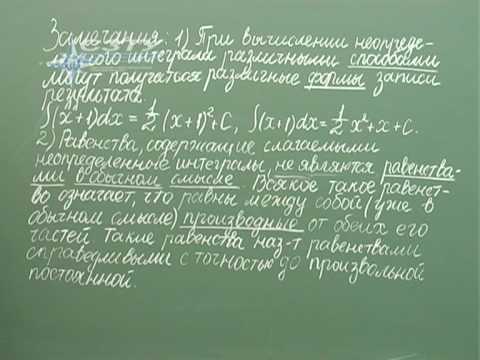 Видео: Лекция 1. Первообразная и неопределенный интеграл