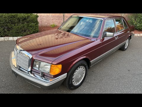 Видео: Mercedes-Benz 420SEL 1987 года выпуска цвета «каберне» на бордовой коже. Скоро в BringaTrailer 03...