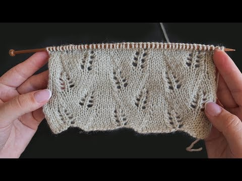 Видео: «Колоски» узор спицами | «Spikelets» knitting pattern