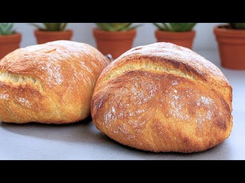 Видео: 🥖 Настоящий итальянский хлеб без замешивания! → БЫСТРО, ПРОСТО, ВКУСНО И ОЧЕНЬ ПЫШНО ☁️