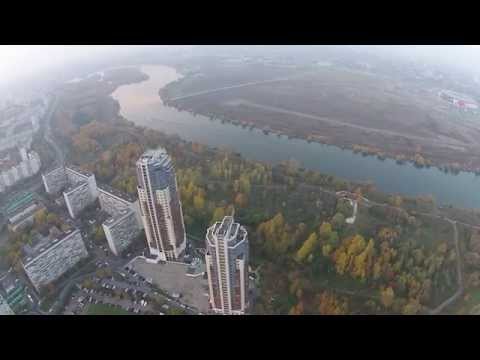 Видео: Полет в Москве Строгино 11.10.2014 г. Квадрокоптер DJI Phantom 2 Vision+