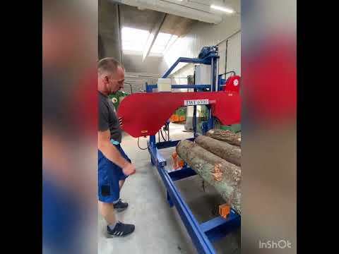 Видео: Настройка  пилорамы ленточной TWE6500, Республика Беларусь, г. Дзержинск, ООО "ТехноВудИнжиниринг"
