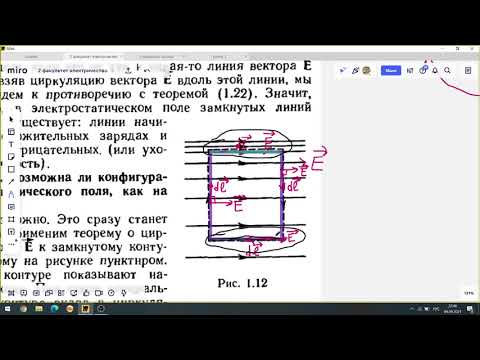 Видео: 3. Теорема о циркулиции Е. Потенциал