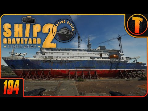 Видео: Начало первого плавучего города под названием «MV Janssonius Pt.1» в игре Ship Graveyard Simulator 2