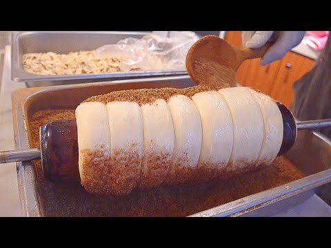 Видео: изготовление корица дымоход хлеб - корейская уличная еда