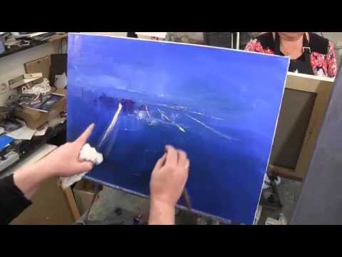 Видео: Ночной город,художник Игорь Сахаров, уроки рисования, живопись для начинающих, научиться рисовать