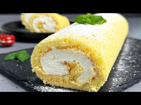 Видео: Пеку каждую неделю! Самый простой РЕЦЕПТ бисквитного рулета! Бисквитный РУЛЕТ с кремом, ВКУСНО очень