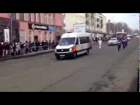 Видео: Огонь олимпиады в Иркутске.