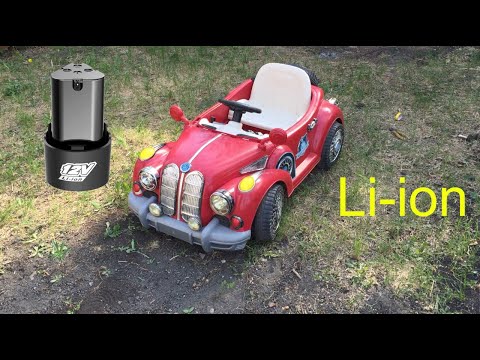 Видео: Вторая жизнь детского электромобиля. Устанавливаем Li-ion аккумулятор от шуруповерта