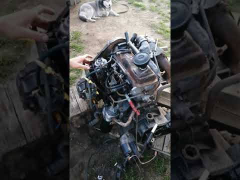 Видео: Продам двигатель 1.6 JR diezel turbo Engine start на golf 2 -   transporter t3 89650012828