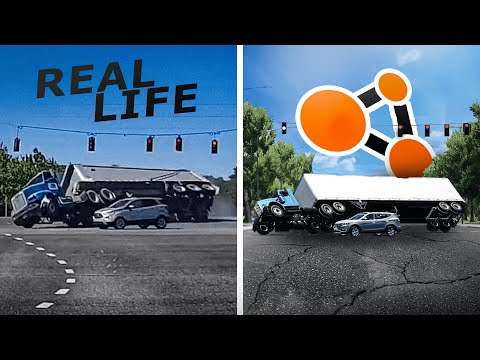 Видео: Аварии на реальных событиях в BeamNG.Drive #52