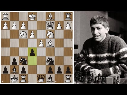 Видео: Красивая атака Бобби Фишера в защите Грюнфельда! Шахматы.