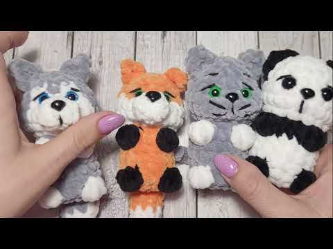 Видео: 🐼 ПАНДА ИЗ ПЛЮШЕВОЙ ПРЯЖИ ВЯЗАНАЯ КРЮЧКОМ🐼crochet panda👍Gehäkelter Panda