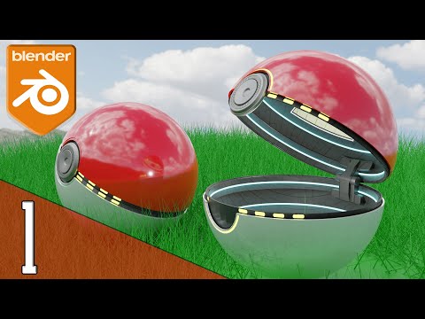 Видео: Покебол в Blender 3d Часть 1. Работа со сферой