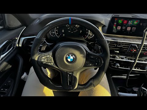 Видео: Установка карбонового руля на мой BMW 540i G серии. Потрясающая разница.