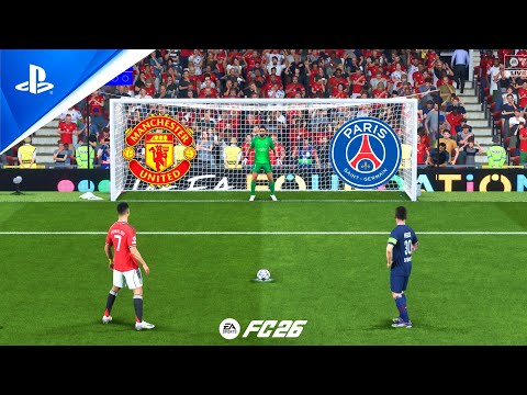 Видео: «Манчестер Юнайтед» — «ПСЖ» | ФИНАЛ ЛЧ | Роналду против Месси | Серия пенальти FC 26 — PS5