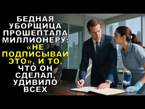 Видео: БЕДНАЯ УБОРЩИЦА ПРОШЕПТАЛА МИЛЛИОНЕРУ: «НЕ ПОДПИСЫВАЙ ЭТО», И ТО, ЧТО ОН СДЕЛАЛ, УДИВИЛО ВСЕХ