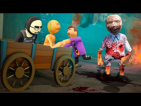 Видео: ХОДЯЧИЙ МЕРТВЕЦ ИЩЕТ НАС! ПРЯЧЕМСЯ В БЕЗУМНОЙ НЫЧКЕ! УГАРНЫЕ ПЛАСТИЛИНОВЫЕ ПРЯТКИ В HUMAN FALL FLAT