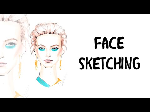 Видео: Face Sketching: Как рисовать волосы и макияж маркерами