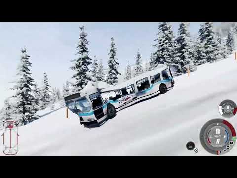 Видео: Спуск со СНЕЖНОЙ ГОРЫ | BeamNG drive