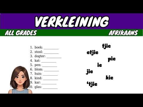 Видео: Уменьшительно-ласкательные формы (ПОЛНОЕ РУКОВОДСТВО) | Afrikaans FAL