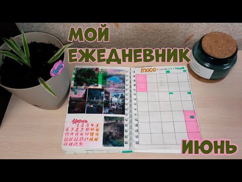 Видео: МОЙ ЕЖЕДНЕВНИК📝/ Оформление Июня💐