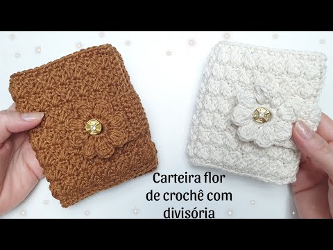 Видео: КОШЕЛЕК С БЕСШОВНОЙ ПЕРЕГОРОДКОЙ СВЯЗАННЫЙ КРЮЧКОМ ЦВЕТОК