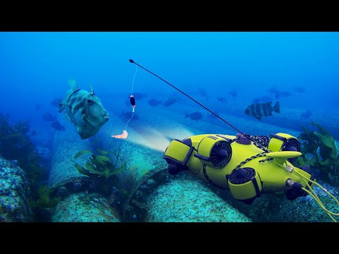 Видео: Удивительная подводная рыбалка с дроном - часть второй (FIFISH V6).