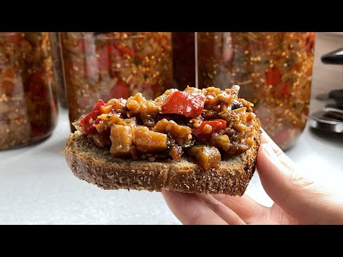 Видео: Кышкы салаттар/ Баклажандан икра 🍆🌶🍅🧅🧄Очень ваусная икра с баклажанами