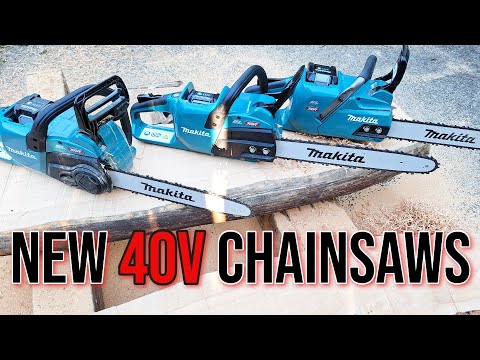 Видео: Тестируем новейшие бензопилы Makita 40v!