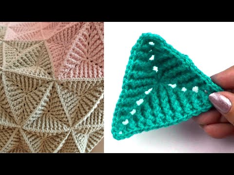 Видео: Мотив Обратная пирамида   Crochet motif Reverse pyramid