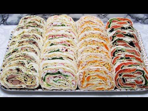 Видео: 4 начинки ДЛЯ ЛАВАША! Идеальная закуска на праздничный стол - Быстро Просто и Вкусно!