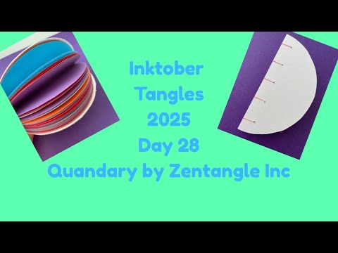 Видео: Inktober Tangles 2025, день 28, дилемма от Zentangle Inc