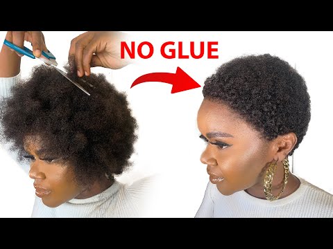 Видео: БЕЗ КЛЕЯ!! Пробую сделать прическу крючком с низким вырезом из Тик-Тока БЕЗ КЛЕЯ!!