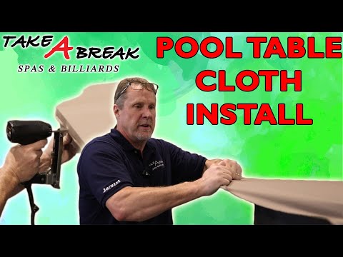Видео: Как обработать игровую поверхность бильярдного стола: накрываем палубу тканью