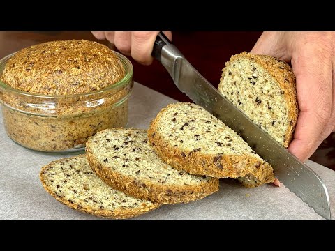Видео: 🔥 Я не ем белую муку! Хлеб в банке за минуту! Без дрожжей, без сахара