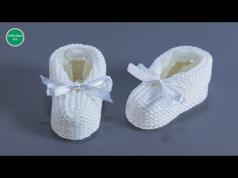 Видео: Вязание детских пинеток пошагово.