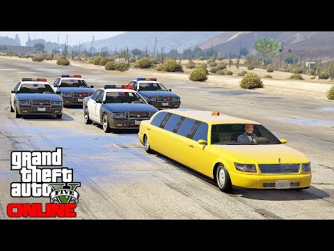 Видео: ГТА 5 ПОГОНЯ. НА ЛИМУЗИНЕ ОТ КОПОВ В GTA 5 ONLINE. GTA 5 COPS