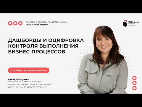 Видео: ЦБ Дина Губайдулина - Дашборды и оцифровка контроля выполнения бизнес процессов 13.12.2023