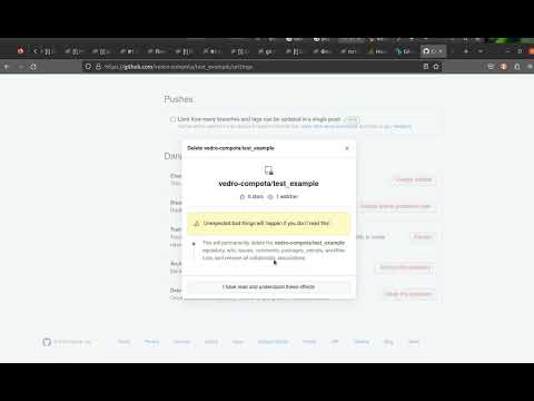 Видео: github Удаление репозитория - пример