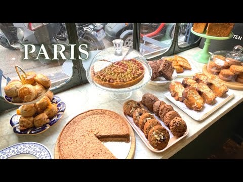 Видео: [Париж] Нашел хорошую кофейню. Вкусные торты и ретро-современный интерьер