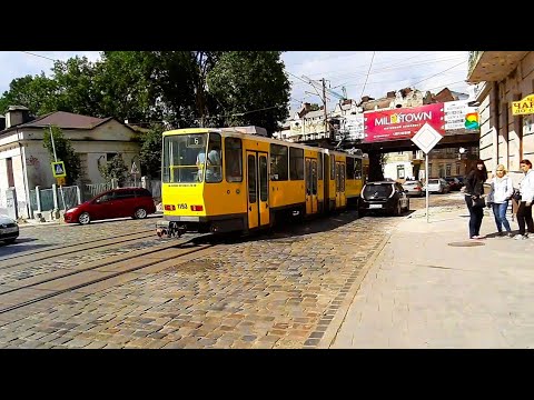 Видео: Трамвай №6. Tatra KT4DM #1193.Львів//Tram Tatra KT4DM #1193.Lviv.Line 6