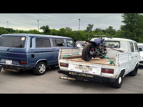 Видео: Свап двигателя от Honda в Volkswagen T3. T3 DOKA swapped on Honda D15B.