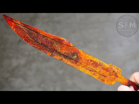 Видео: Реставрация старого ржавого охотничьего ножа!