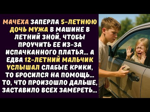 Видео: 12-летний ПОДРОСТОК увидел запертую в машине плачущую МАЛЫШКУ под палящим солнцем... Он попытался...